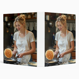 Cooking Pancakes Photo Customize Binder