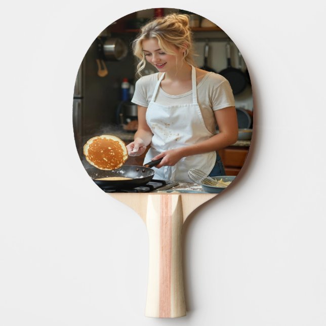 Cooking Pancakes Photo Customize Ping Pong Paddle (Front)