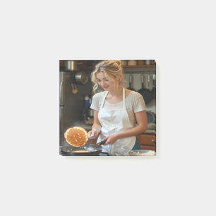 Cooking Pancakes Photo Customize Post-it Notes