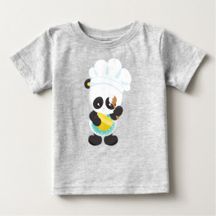Cooking Panda, Baking Panda, Apron, Whisking Bowl Baby T-Shirt