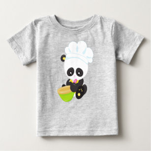 Cooking Panda, Baking Panda, Cute Panda, Bowl Baby T-Shirt