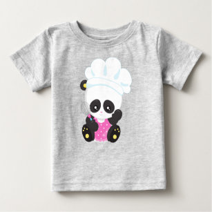 Cooking Panda, Baking Panda, Cute Panda, Whisk Baby T-Shirt