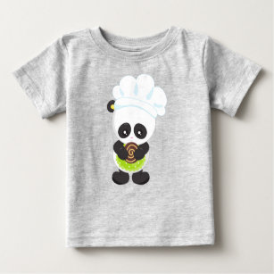 Cooking Panda, Baking Panda, Panda With Cookie Baby T-Shirt