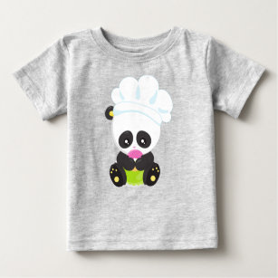 Cooking Panda, Baking Panda, Panda With Doughnut Baby T-Shirt