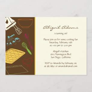 Cooking Party - Birthday Party Invitation
