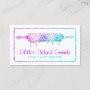 Cooking pastry  drip rolling pin business card