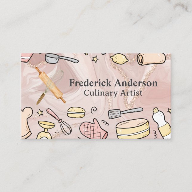 Cooking Pattern Tools Business Card (Front)