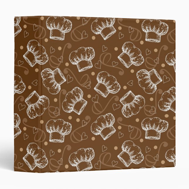 Cooking pattern with chef hat binder (Front/Spine)