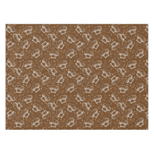 Cooking pattern with chef hat tablecloth