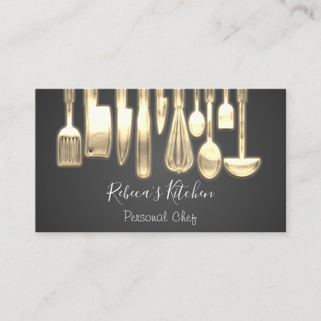 Cooking Personal Chef Restaurant Culinary Custom Business Card (Front)
