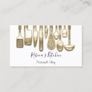 Cooking Personal Chef Restaurant Gold Catering   Business Card