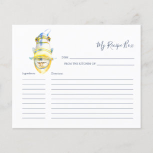 Cooking Recipe Cards Tropical Fish