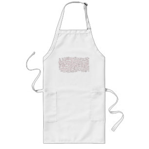 Cooking related word cloud aprons