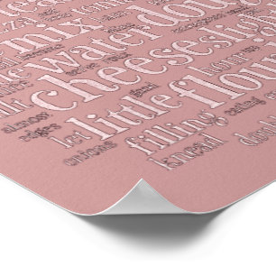 Cooking related word cloud Wall Art