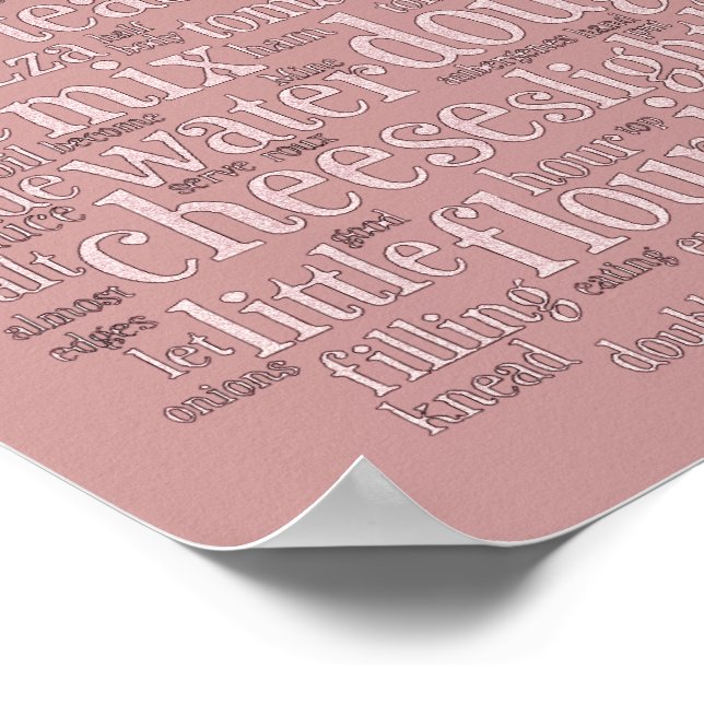 Cooking related word cloud Wall Art (Corner)