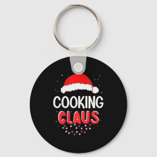 Cooking Santa Claus Christmas Matching Costume Keychain