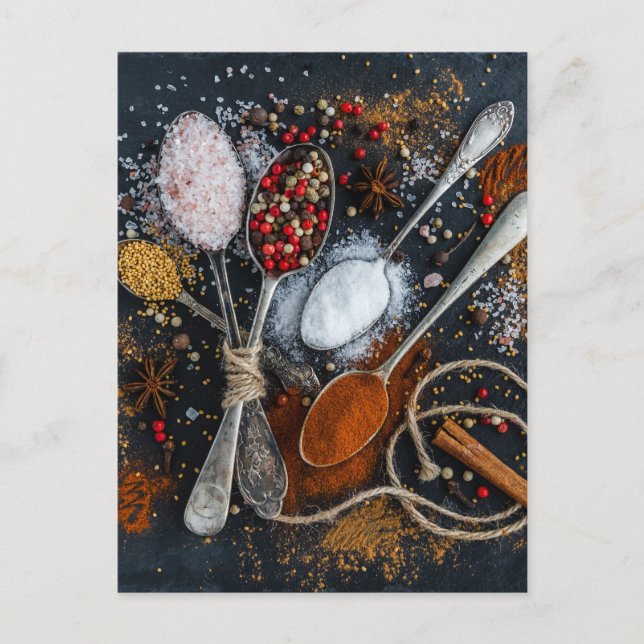 cooking spices postcard (Front)