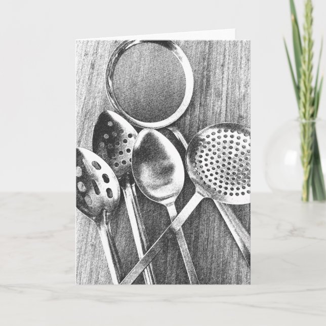 Cooking Spoons Blank Note Card (Front)