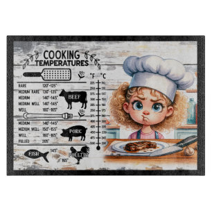 Cooking Temperature Guide for Meat – Cute Kid Chef Cutting Board