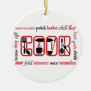 Cooking Terms Ceramic Ornament