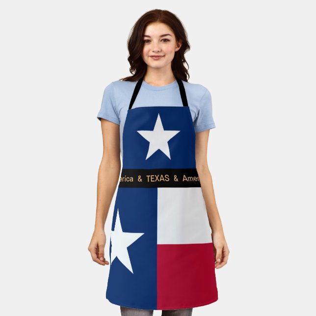Cooking Texas & Texas Flag America / Chefs kitchen Apron (Worn)