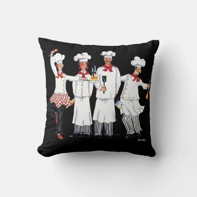 Cooking Throw Pillow (Front)