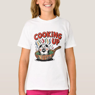 Cooking Up The Game Funny Soccer Ball Frying T-Shirt