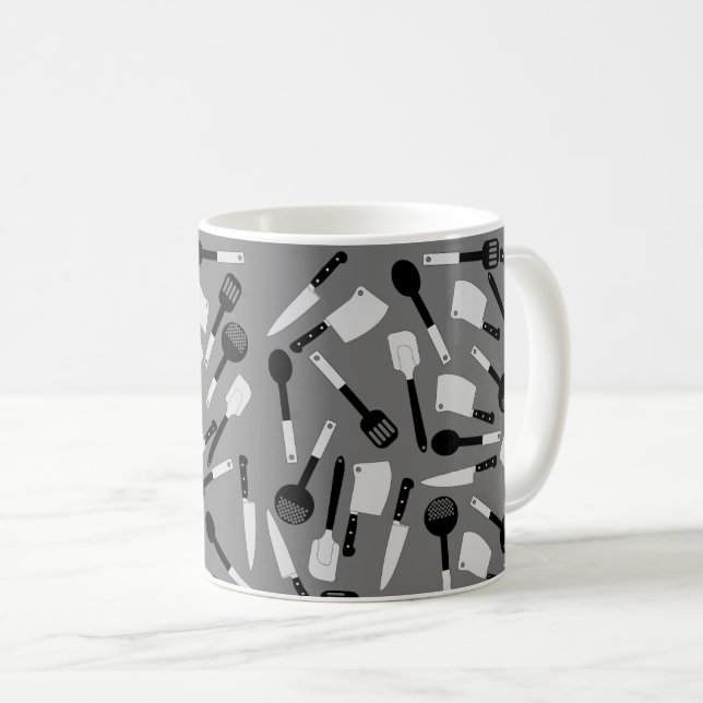 Cooking Utensils Pattern Coffee Mug (Front Right)