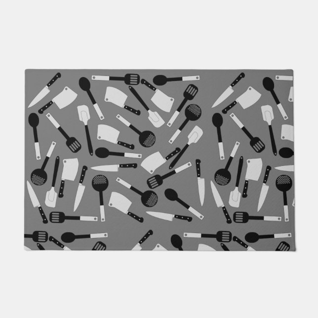 Cooking Utensils Pattern Doormat (Front)