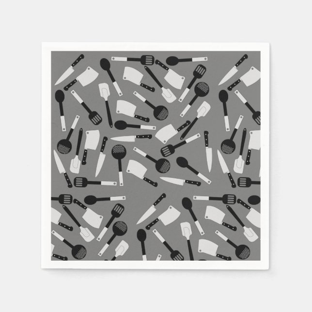 Cooking Utensils Pattern Napkin (Front)