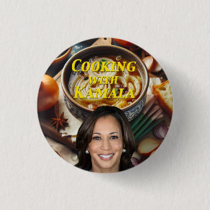Cooking With Kamala 1 Inch Round Button