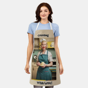 Cooking With Love Almond Adult Apron
