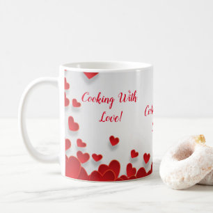 Cooking with Love Heart Mug