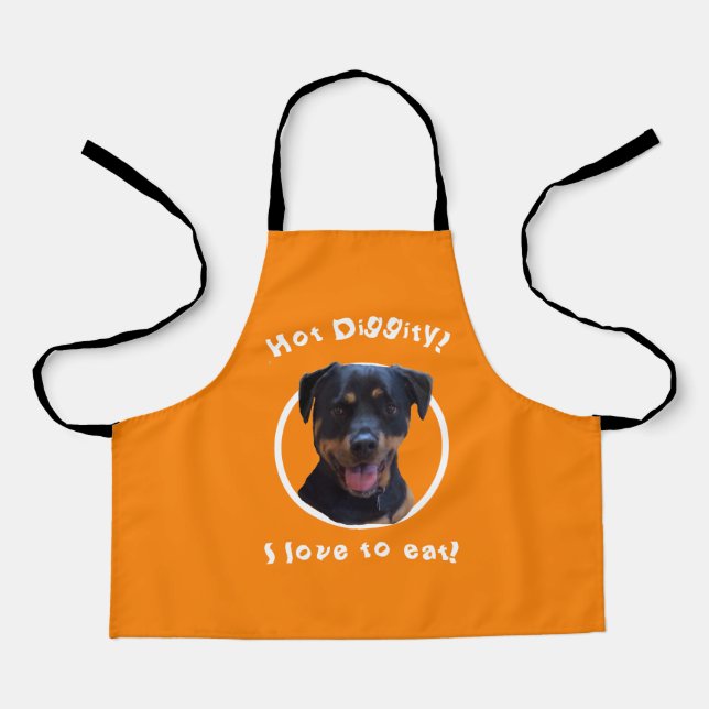 Cooking with our Rottweiler  Personalize Apron (Front)