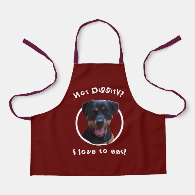 Cooking with our Rottweiler  Personalize Apron (Front)