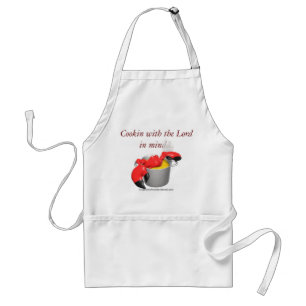 Cooking with The Lord in mind Christian Standard Apron