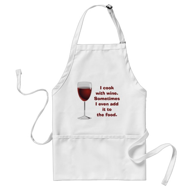 Cooking with wine - apron (Front)