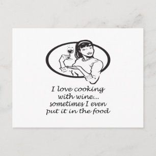 Cooking With Wine Postcard