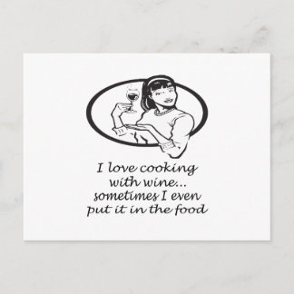 Cooking With Wine Postcard