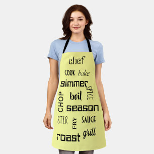 Cooking Words Yellow Apron