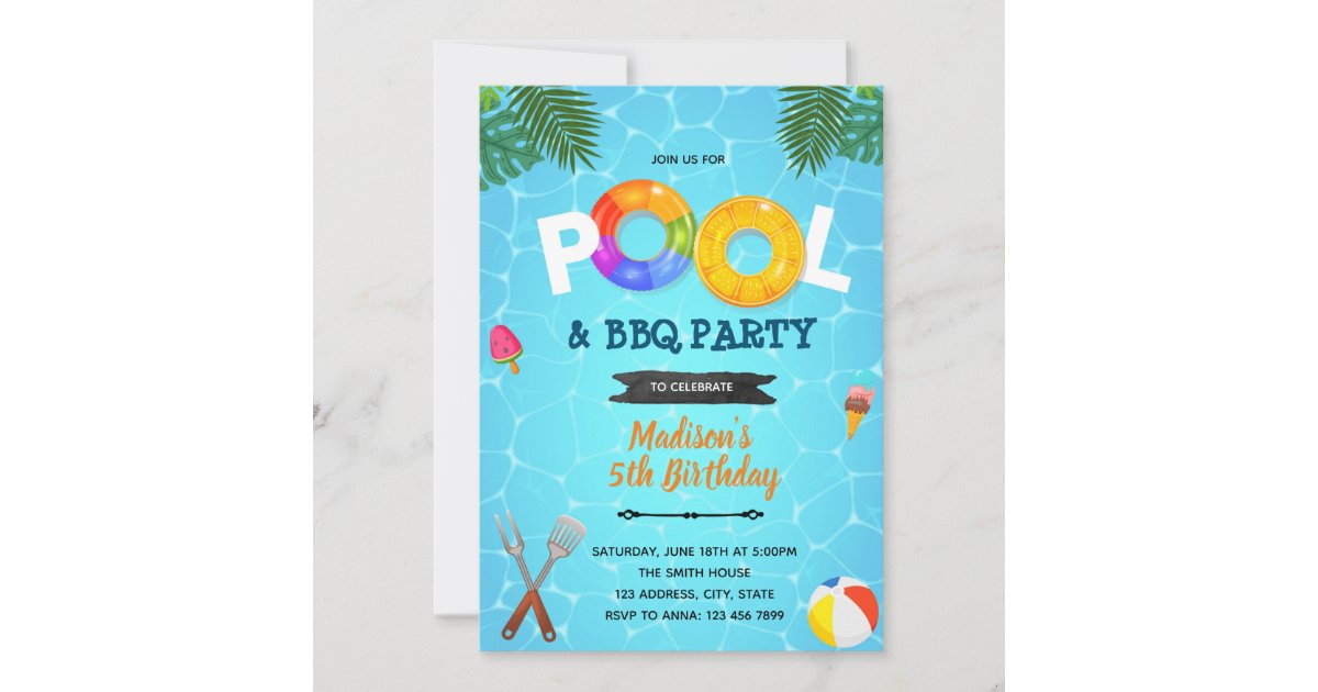 cookout-bbq-pool-party-invitation-zazzle