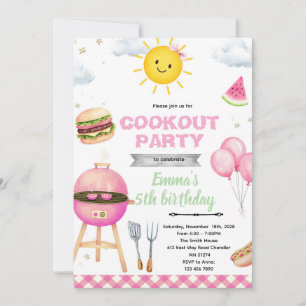 Cookout Birthday girl Invitation