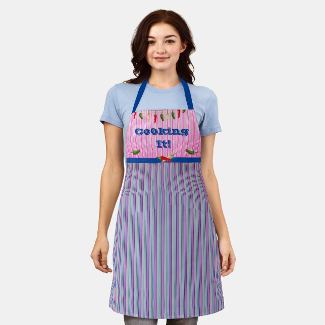 Cookout Fun Hot Peppers Apron (Worn)