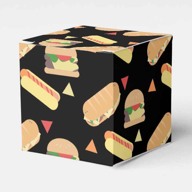 Cookout Hot Dog Burger Food Sandwich Party Favor Box (Front Side)