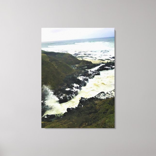 Cook's Chasm, Cape Perpetua, Oregon Coast Canvas Print (Front)