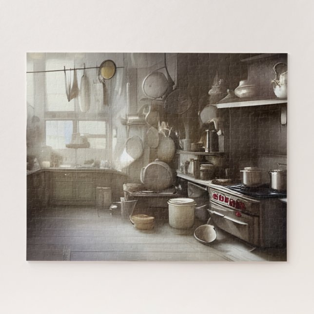 Cook's Kitchen Scene Digital Art   Jigsaw Puzzle (Horizontal)