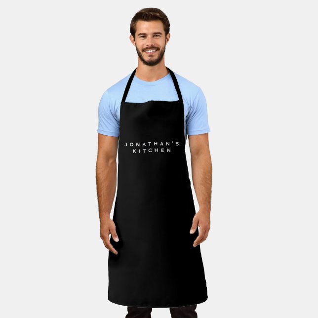 Cook's Kitchen Simple Black & White Make Your Own Apron (Worn)