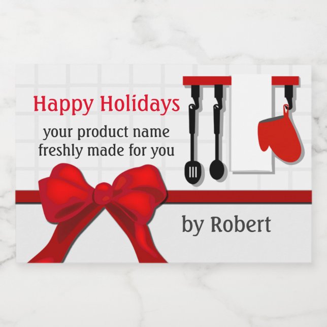 Cooks Noël Cadeau Jar Étiquette (Étiquettes simples)