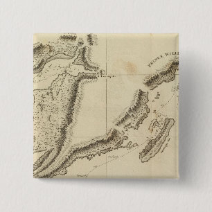 Cooks River, Alaska 2 Inch Square Button