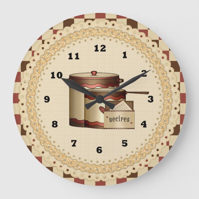 Cookware Kitchen fun wall clock (Front)